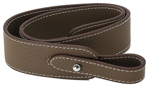 banbeln Damen Tasche Picotin 18 22 Lock Bag Strap Cross Body Länge 67cm breite Lederriemen (07-Etoupe,Silber-Knopf)