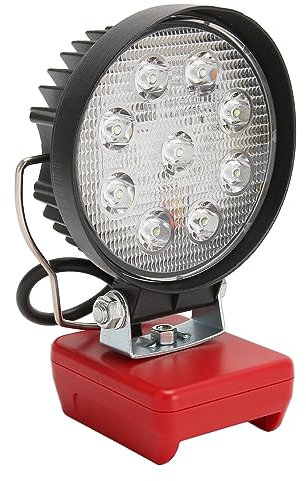 Runde Kabellose LED-Leuchte, Wiederaufladbare Wiederaufladbare Arbeitsleuchte auf der Baustelle, Tragbare 27-W-Dual-Gang-LED-Flutlicht-Arbeitsleuchte mit USB-Ausgang