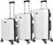VERTICAL STUDIO 20 24 28 Koffer Reisekoffer 3er-Kofferset Trolley Mehrteilig mit Ziffern Kofferschloss aus Kunststoff (ABS) Vier Rollen (Stege weiß)