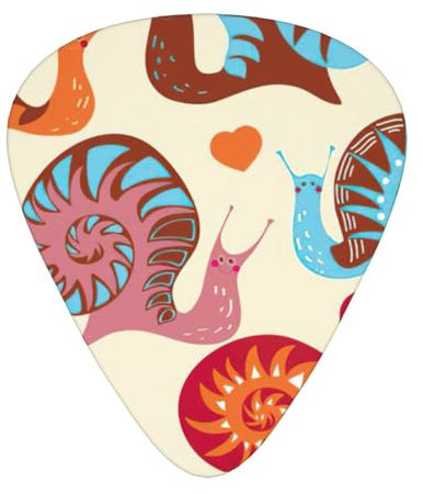 12-teiliges Plektrum-Set für Ukulele, Bass, elektrische und akustische Gitarre, muss für Gitarren und Spieler - Cute Snail