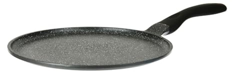 Sitram 714224 Crêpière Fonte d'aluminium Ø 30 cm - Revêtement anti-adhésif sans PFOA Whitford Xylan 2 couches effet pierre - Manche thermorésistant soft touch - Tous feux dont induction