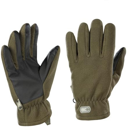 M-Tac Herren Winterhandschuhe – Thinsulate® Fleece, Winddicht, Touchscreen-kompatibel, Rutschfest für Outdoor & Alltag, Olive, L