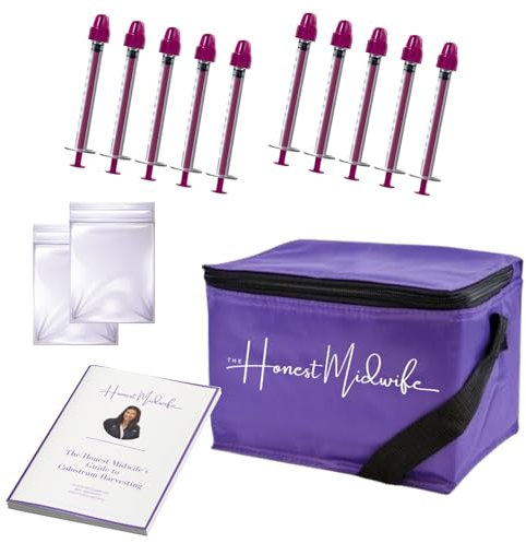 The Honest Midwife Complete Colostrum Harvesting Kit • 10 Sterifeed Colostrum Collectors with Caps • 2 x Easy Seal Freezer Bags • A Guide to Colostrum Harvesting