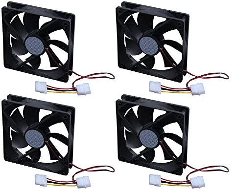 Pyatofly 4piezas 120mm x 25mm DC 24V Ventilador de Enfriamiento de Caja de Computador Rodamiento de Manguito de 4