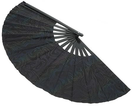Yardenfun Faltfächer Aus Reflektierendem Stoff Deko-fan Fanhalter Rave Handfächer Für Hochzeiten Lüfter Aufleuchten Begeisterte Fans Tragbare Ventilatoren Braut-fan Handheld Holz A25 Japan