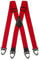 Olata Robuste X-Hosenträger mit Kunststoff-Karabinerhaken – 4 cm Breit, Verstellbar und Unisex. Rot