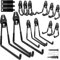 YFNVH 15PCS Garage Tool Storage Wall Hook Assortment Set Heavy Duty Grande Gancio Giardino Tool Organizer Scaletta Bike Rack Yard Tool Holder Capannone Pala Metallo Vite Organizzazione Bicicletta