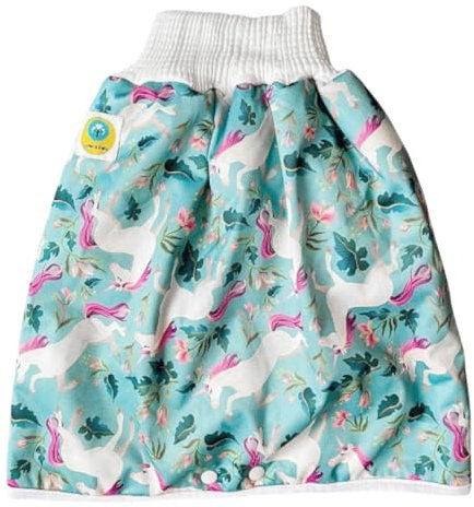 Lumina Windelrock Unicorn – Stilvoller Auslaufschutz für Babys & Kinder ab 6 kg bis 3 Jahren – Trainingshose & Überhose in der Nacht – Saugfähige Windelhose atmungsaktiv & waschbar, Größe 1