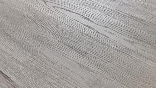 Klick-Vinylboden Scandinavian Eiche 5,3mm mit Trittschalldämmung - Eleganter Grauton, 1,76 m²/Paket, hohe Widerstandsfähigkeit, 21 dB Schallreduzierung