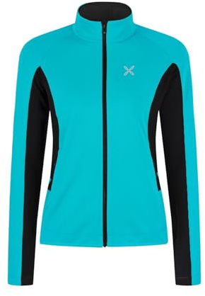 MONTURA Destiny MMAP66W730 Damen-Shirt, hellblau, Fleece, warm, mit Reißverschluss, ideal für Trekking, Outdoor und Freizeit