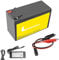 WILLQ 12V Deep Cycle LiFePO4 Battery with BMS 12 Volts 7Ah 8Ah 12Ah Rechargeable Lithium Battery for Golf Cart/Solar Lighting Spare Battery Pack with Charger,12V12Ah