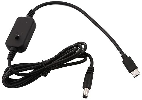 PANHDK Flexibles USB-C-Typ-C auf 5,5 x 2,1 mm, verstellbar, 5 V, 9 V, 12 V, 15 V, 20 V, PD-Netzkabel für Laptop, LCD-Monitore, Auto-DVR-Lüfter, 115 cm