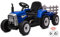 HAUSPROFI 12V 3-Gang Kinder Traktor mit 2 Fahrmodi, 2.4G Fernbedienung, Soft-Start, Elektro Traktor mit Anhänger, LED-Lichtern, Bluetooth, Musik, USB, ideal für Kinder ab 3 Jahren, Blau