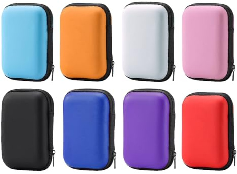 Anlising 8PCS Spielkarten Box, Kartenbox Spielkartens, 8 Farben Spielkarten Aufbewahrungstasche, Kartenspiel Koffer Hält, spielkartens Etui, Kabeltasche Organizer, für Karten, Kopfhörer
