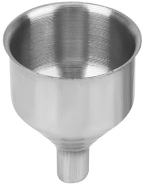 PXAMORTEL Embudo de petaca Embudo de Cocina Embudos de Boca pequeña for llenar petaca, Botellas de Boca Estrecha, Mini Embudo de Frasco de Vino de Barra de Acero Inoxidable(L)