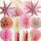 Geburtstagsdeko Rosa Beige,Party Deko Geburtstag,15PCS Boho Rosa Geburtstagsdeko für Frauen Mann Mädchen Junge,Hintergrunddekoration für Verlobung,Hochzeit,Babyparty,Bridal Shower,Garten Party