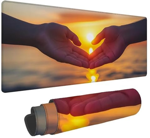 Mousepad 600x300x3mm XXL Paar Gaming Mauspad Hand Mouse Pad Groß Wasserdicht Glatte Oberfläche Schreibtischunterlage, mit Genähten Kanten Mauspads, für Büro und Zuhause Schreibtisch Geschenk N-617