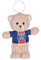 PSG - Porte-clés Ours Peluche - 15 cm - Licence Officielle Paris Saint-Germain - Mini Peluche Maillot Amovible - Accessoire PSG pour Enfants & Adultes Supporters - Cadeau Souvenir Fan Foot -DC4266