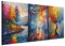 murando - Wandbilder Set 3 tlg Wanddeko Collage 3er 180x90 cm (je 60x90 cm) – Leinwandbild Wohnzimmer Schlafzimmer - Landschaften - ein Regenbogen, eine bildliche Vision der Natur b-H-10210-b-a