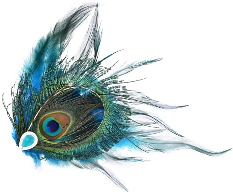 ROYJJ Pfauenfeder Kopfschmuck Haarnadel Elegant Pfauen Gefiederte Haarspange Retro Karneval Partys Haarnadel Hochzeit Tanz Haarschmuck Brautjungfer
