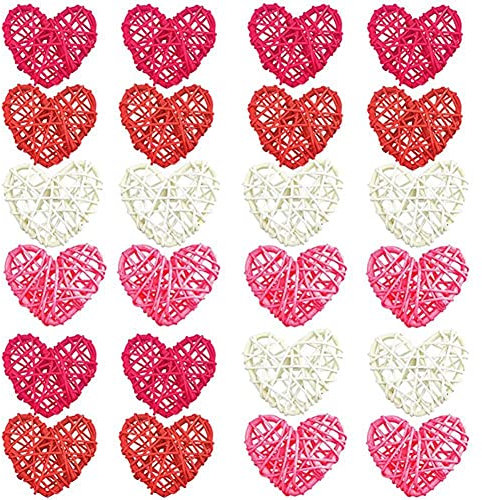 Bamberg Rattanherz 24Er Pack Valentinstag Rattan Ornament Valentinstag Dekoration DIY Valentinstag