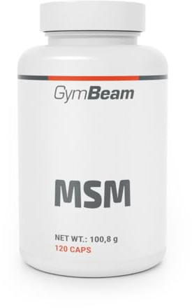 GymBeam MSM Integratore - MSM Integratore Puro in Capsule - Metilsulfonilmetano 1400 mg - Nutrimento Funzionale per Articolazioni - Con Zolfo Organico - Adatto ai Vegani - 120 capsule