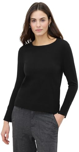 Street One Studio Strickpullover mit Knöpfen Black 46
