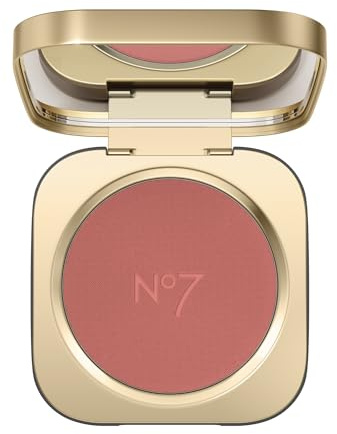 No7 Pro Artist Luxe Powder Blush for Cheeks - Buildable & Silky Face Makeup for Natural-Looking Glow - Lightweight, Long Wear Cheek Color in Soft-Focus Finish - Rose Blush (5g)