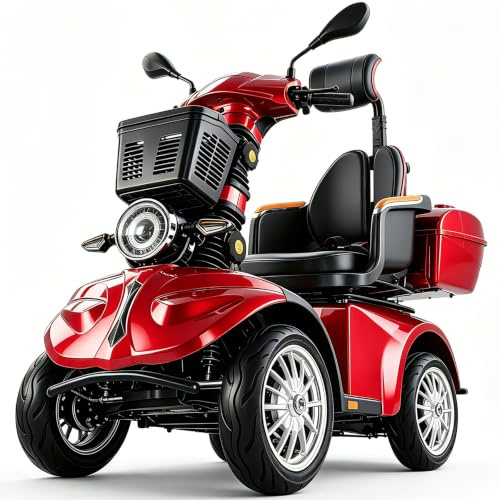 Elektromobil Für Senioren Seniorenmobil 25 Km/h,Elektromobil mit 4 Rädern 60V 20Ah Elektromobile 1000 Watt Motor E-Scooter für Senioren