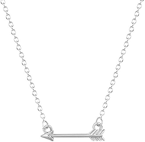 Modische Halskette mit Liebes-Pfeil, einzigartiger Anhänger, Halskette minimalistischer Schmuck Geschenk für Mädchen und Damen Gold