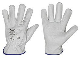 12 Paar Büffelvollleder-, Driver Handschuhe, Schutzhandschuhe Stronghand *Standard Silverstone* naturfarben