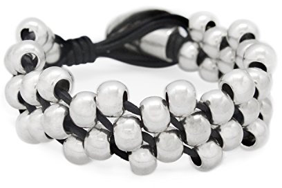 Beau Soleil Jewelry Damen Armband Leder A 970 (Braun, 21)