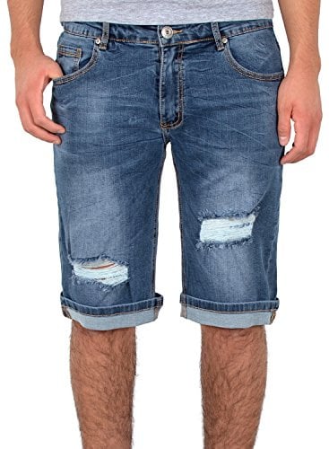ESRA Herren Jeans Shorts Kurze Hosen Bermuda-Shorts Sommerhose AS431