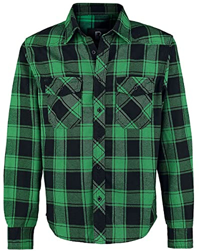 Brandit Check Shirt Herren Baumwoll Hemd L Green+black