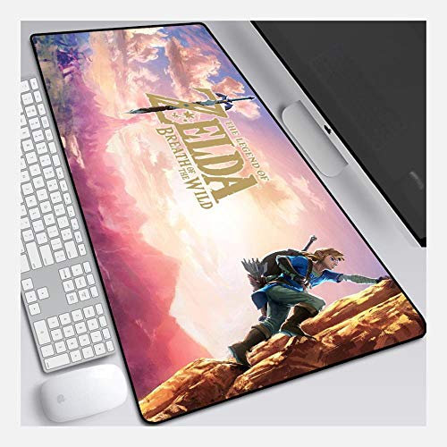 IGIRC Tapis De Souris Legend of Zelda 800X300Mm, Tapis De Souris pour Jeux avec Précision Et Rapidité avec Base De 3Mm D'Épaisseur, pour Ordinateurs Portables