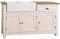 Casa Padrino Landhausstil Spülenschrank Creme/Braun 155 x 65 x H. 90 cm - Spültisch/Küchenschrank mit 3 Türen und Schublade