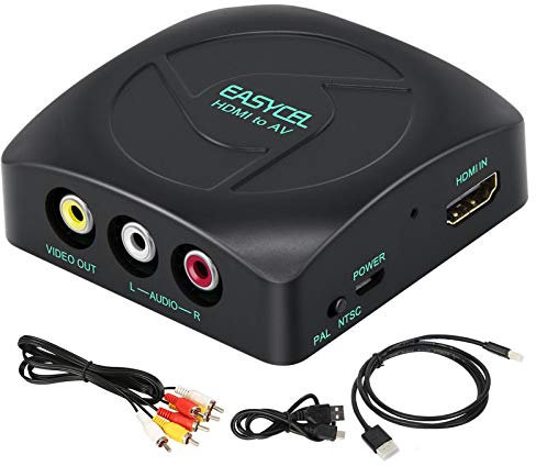 EASYCEL HDMI to RCA Converter With Cables, Composite/AV/CVBS Adapter, HDMI2AV