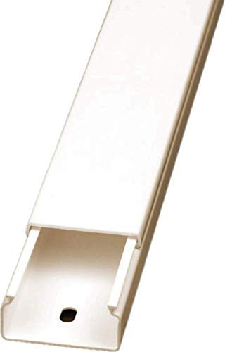 CabCom PVC Kabelkanal Kabelleiste Kabelschacht Brüstungskanal zur Montage an Wand oder Decke diverse Größen und Farben 2 Meter 30 x 15 mm weiß