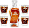 Maverton Set Decanter per Whisky in vetro - da 700 ml - incisione personalizzata - Caraffa con 4/6 bicchieri - idea regalo per il compleanno - per l’ uomo - Uomo baffuto