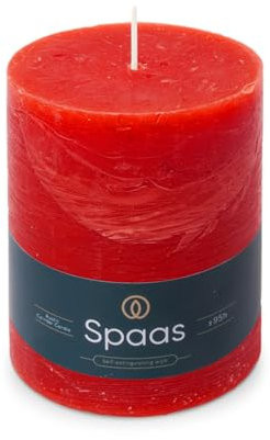 Spaas Rustik-Stumpenkerze, 100/130 mm, 95h, rot
