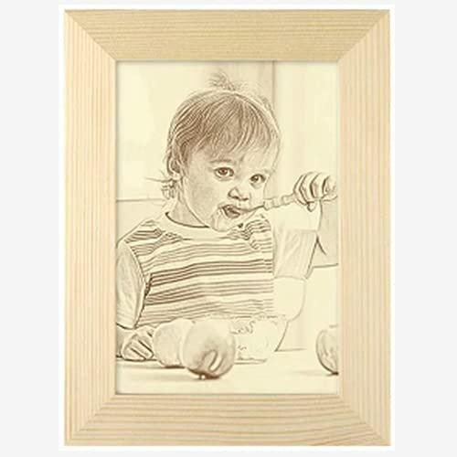 CZD Support De Gravure Personnalisé,Gravure sur Bois Ta Photo,Cadre Photo en Bois,Cadre Photo Anniversaire,Cadre Photo Personnalisable,Photo Personnalisé Cadeau,Cadre Photo Anniversaire