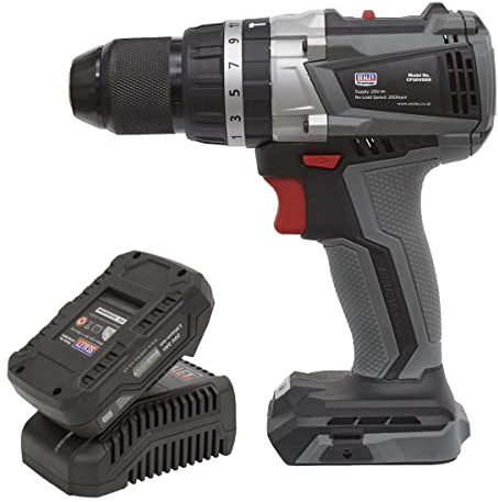 Sealey 20V SV20 Series Ø13mm 2Ah Brushless Combi Drill Kit - CP20VDDXKIT1
