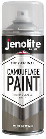 JENOLITE Peinture camouflage Marron Boue Armée - 400 ml (RAL 8027) – Idéale pour le modélisme, le paintball, l'airsoft, les véhicules militaires