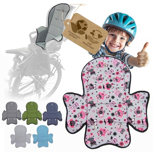 Ersatzbezug kompatibel mit Römer Jockey Kinderfahrradsitz Mod5 | Weiches Ersatzpolster, Sitzbezug, Waschbar bei 30°C (Eule $12)