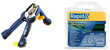 Italfrom Pinza da Giardino Rapid FP216 con Caricatore per Rete Metallica & Rapid 40108797 Punti per Reti, Verde