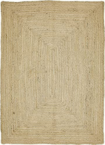 -LUXOR- living Naturteppich IBO - Jute Teppich Boho aus natürlichen Materialien handgefertigt - Teppich Wohnzimmer 65 x 130 cm