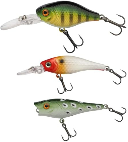 Berkley Pulse Hard Bait Packs, 3 Hartköder, ausgewählt von Berkeys Team aus professionellen Anglern, entwickelt für Forelle und Barsch, großartige Schwimmaktion und Vibration
