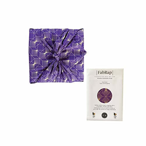 FabRap Furoshiki Fabric Gift Wrap, wiederverwendbare einseitige Gewebefolie, mit einem eleganten Muster von Diamanten auf einem reichen Pflaume Hintergrund, perfekt für Geschenke und andere Zwecke