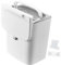 Milageto Cubo de Basura para Colgar Debajo del Fregadero con Tapa de Montaje en Pared para Puerta de Armario Interior, Poste Blanco 9L