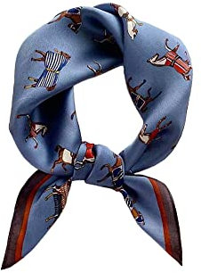 Tim & Tina Damen Schal, S1 Pferd (blau), Square